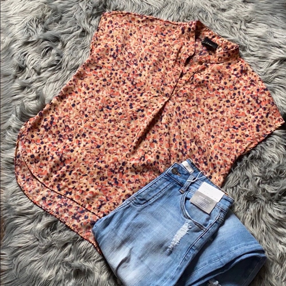 Short Sleeve V-Neck Blouse